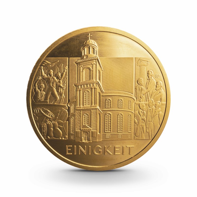 1/2 Oz Säulen Der Demokratie: Einigkeit Goldmünze - 100 Euro ...